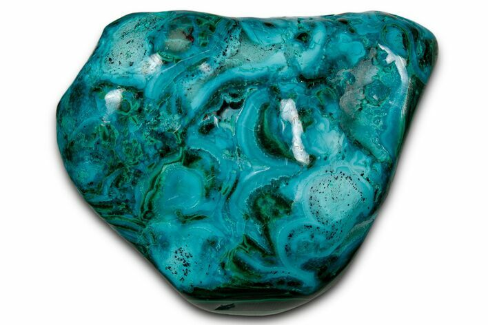 Vibrant Polished Malachite with Chrysocolla - DR Congo #336872